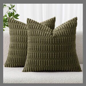 New without package pillow cover. Green.